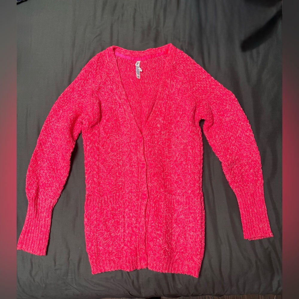 Aeropostale Vibrant Pink Cardigan
